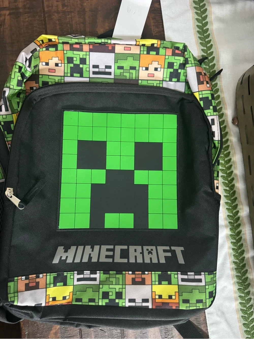 🎮 NWT Minecraft Creeper Backpack | Gold Star Collection | Kids School Backpack
